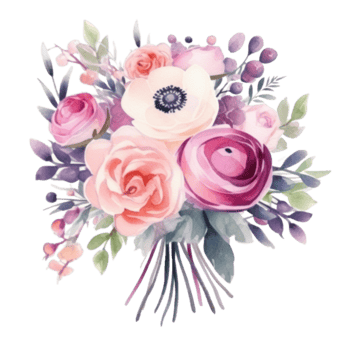 Flores em aquarela